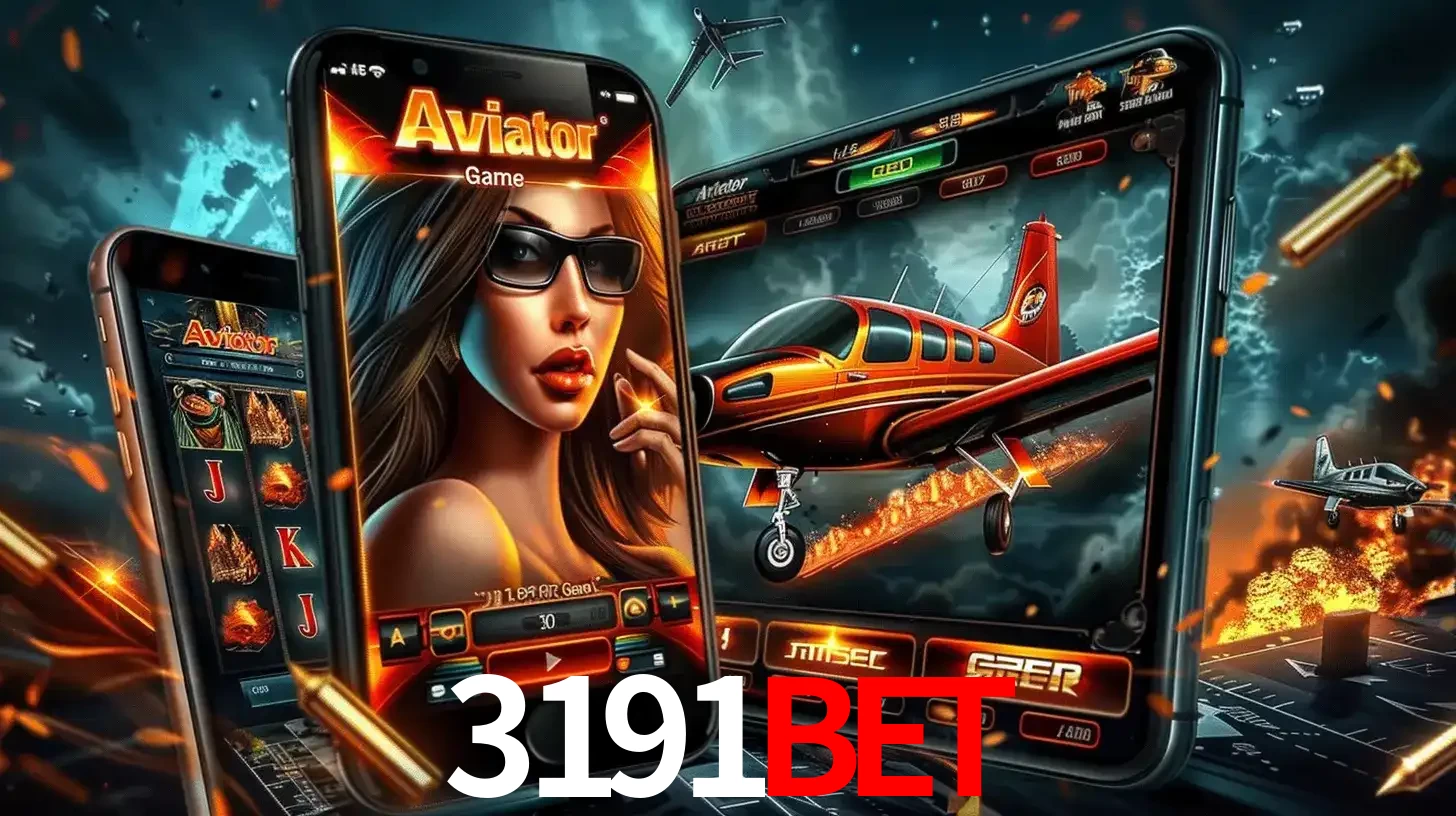 O popular jogo de apostas Aviator exibido em vários celulares e tablets, mostrando a interface emocionante e a ação de voo disponíveis para jogar agora no 3191bet.
