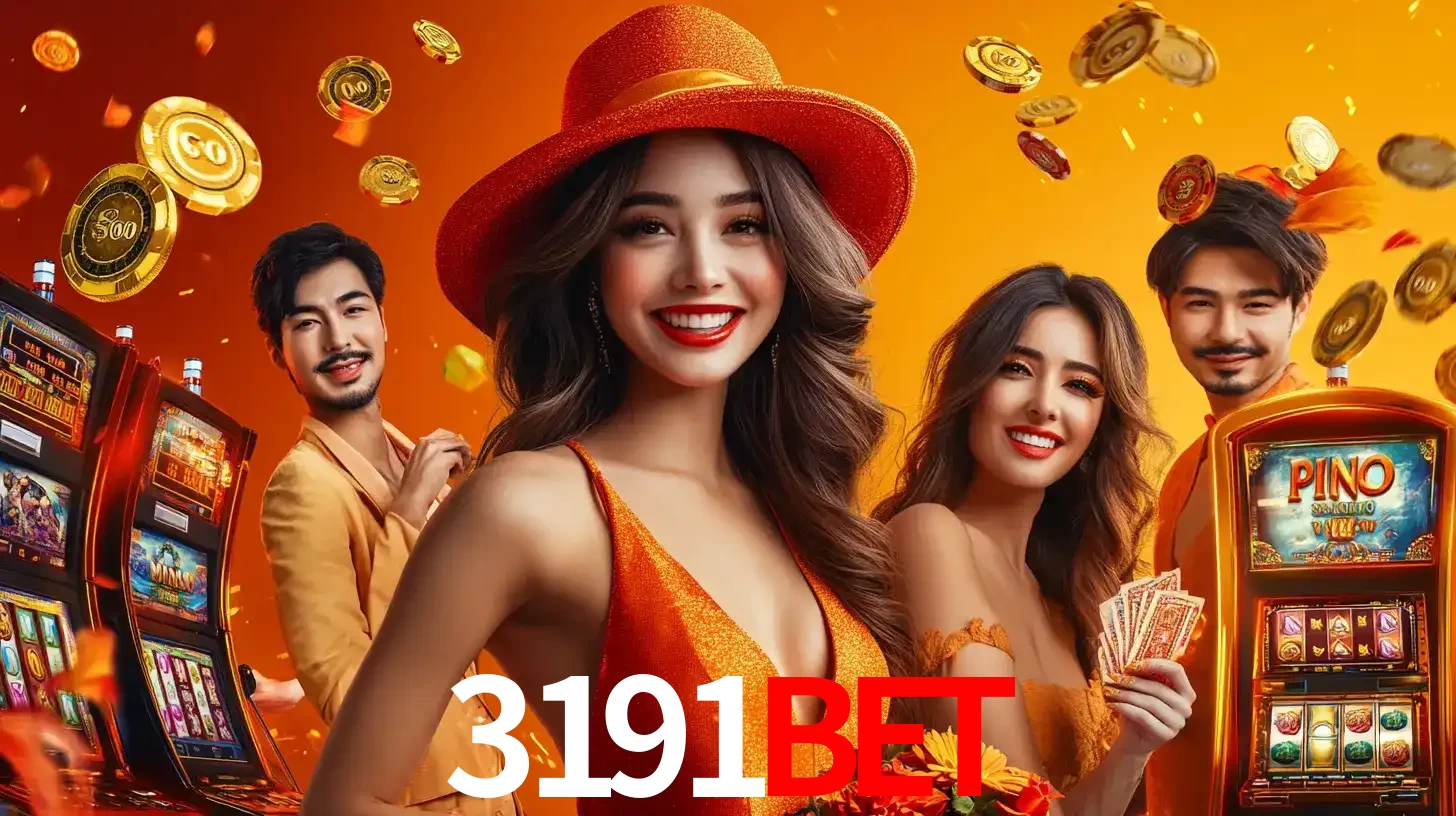 Grupo de amigos asiáticos sorrindo e se divertindo com máquinas de caça-níqueis em um ambiente festivo, celebrando suas vitórias nos jogos de cassino do 3191bet.