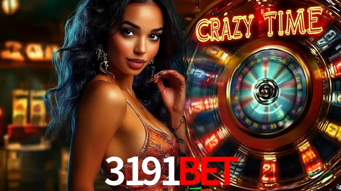 Mulher elegante ao lado da vibrante roda da fortuna do jogo de cassino ao vivo Crazy Time, um dos game shows mais populares e cheios de prêmios do 3191bet.